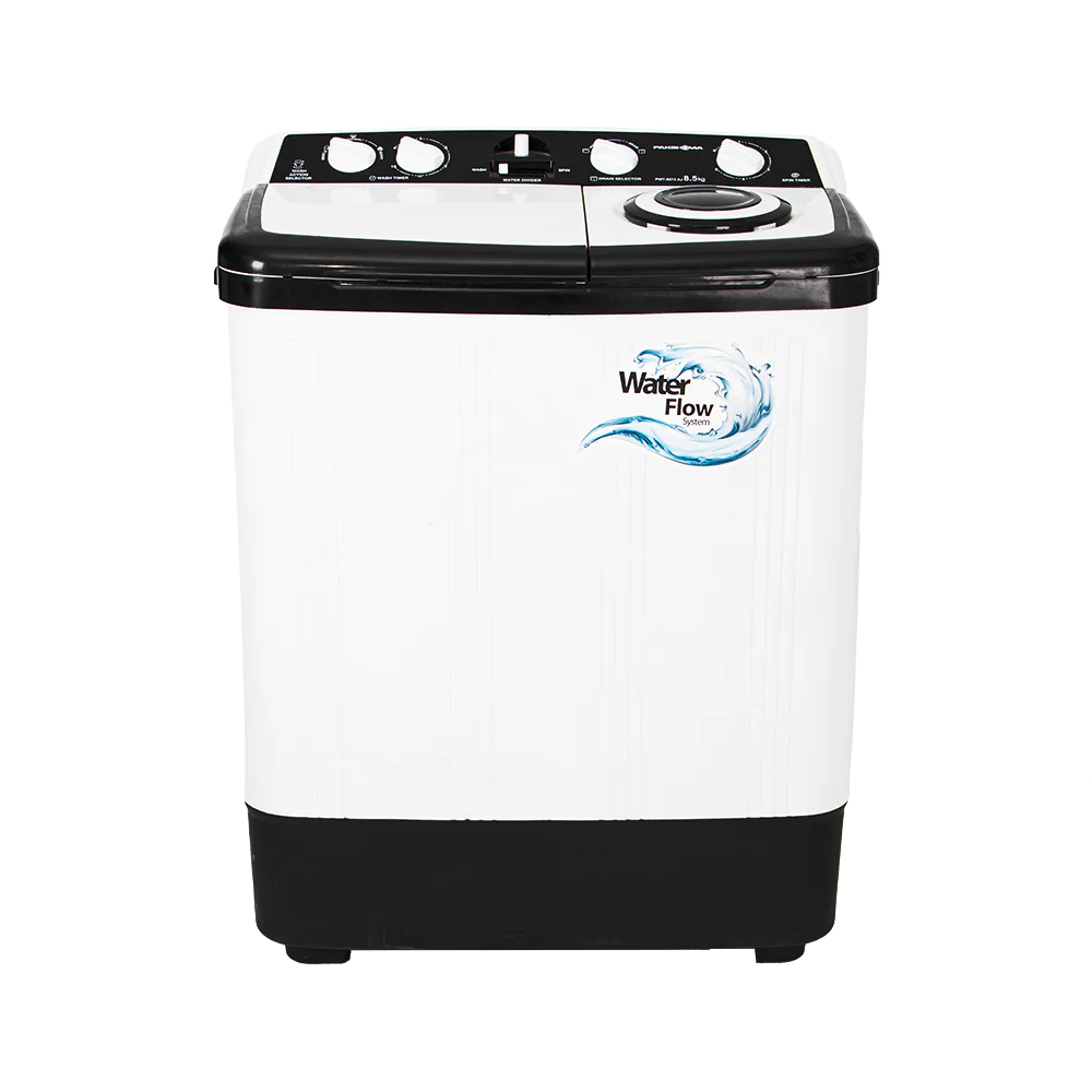 باكشيما غسالة كهربائية بحوضين سعة 8.5كيلو وقوة 350 وات موديل PWT8573 - أبيض